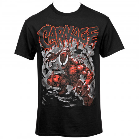 Carnage Character Pounce and Text T-Shirt
